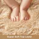 Ophanie Beige Rugs for Bedroom Living Room, Fluffy Fuzzy Furry Carpet, Plush Soft Shaggy Bedside Indoor Floor 4x6 Area Rug for Kids Girls Boys Baby Teen Dorm Nursery Home Decor Aesthetic