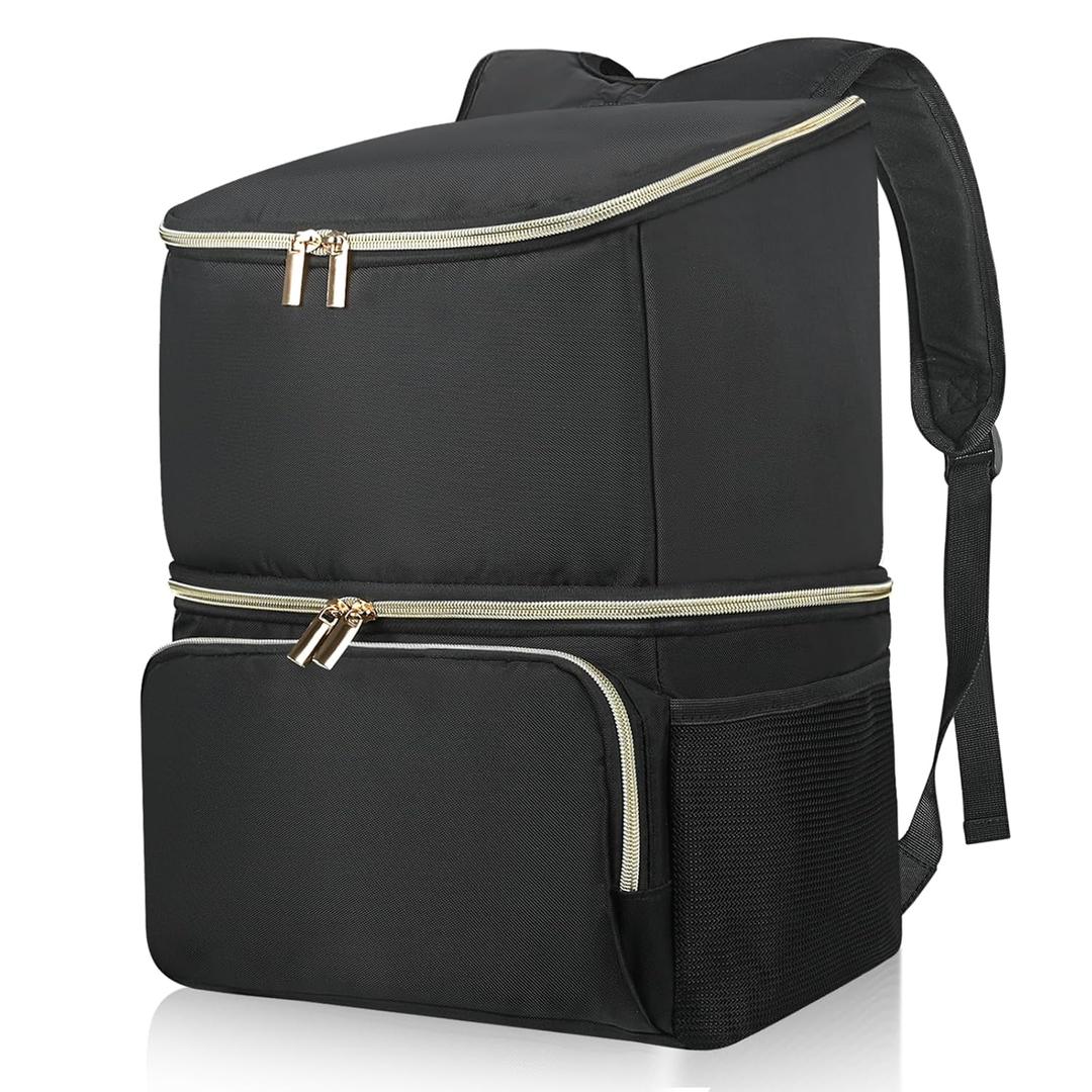 Wolka Breast Pump Bag with Insulated Compartments,Breastmilk Cooler Backpack for Spectra S1,S2 Medela (Black)