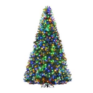 9 ft. Pre-Lit LED Hinged Artificial Christmas Tree with 1000 LED Lights and Stand