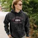 Blue 84 NCAA unisex-adult Ncaa Officially Licensed Mineral Wash Hooded Sweatshirt Applique (Gray, S)