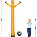 MOUNTO 20ft Air Inflatable Tube Guy Puppet Dancing Man with 1HP Blower Complete Set (Yellow)