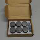 Goo-Ki Vintage Weathered Nickel Zinc Alloy Cabinet Large Knob - Single Hole Striped Decorations Cabinet Pull Hardware for Bedroom, Kitchen, 6 Pack (1.37" Diameter)