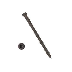 Coated Composite Deck Screws #10 x 2-3/4, Self Tapping Wood Screws and Deck Screws with Torx T20 Star Drive, Type 17 Point, Flat Head, 1 Free Bit Included (Dark Brown, 75), by YYL FASTENER