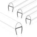 Frameless Shower Door Seal Strip 4 Pack x 39 Inch U for 1/2" Thick Glass Shower Door Side Seal Strip Bottom Seal Door Sweep Ultra Clear Polycarbonate, Stop Shower Leaks Create A Water Barrier (4PCS & 1/2" & 39", U-Type Side)