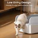 XXXL Stainless Steel Litter Box, 28.1'' Metal Cat Litter Box for Big Cats & Multi-Cat Homes, Low Entry, High Sides, Easy Clean