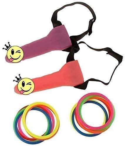 2 PCS Party Favor Toss Ring Hoopla Game Novelty Toy Event Party Supplies Packs Set and 1 Pack Confetti H0