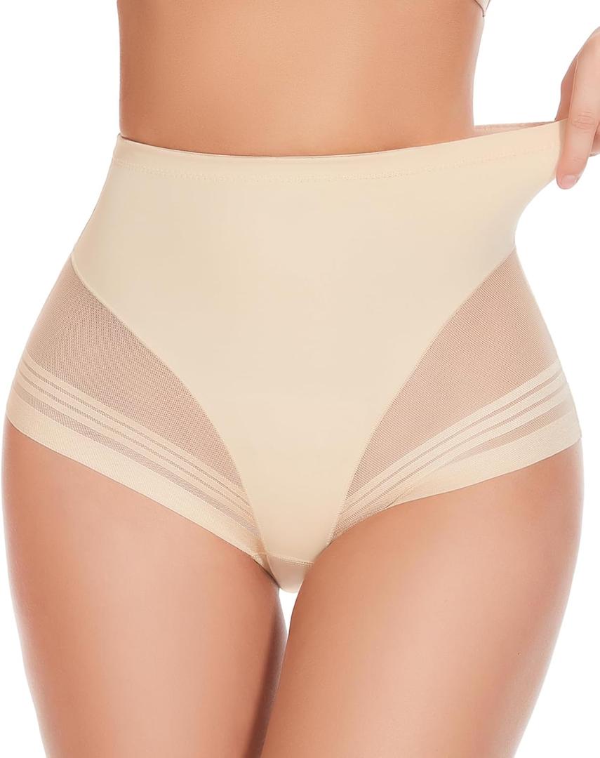 2Pcs Tummy Control Shapewear Underwear Seamless Panties Girdle Panty Nude