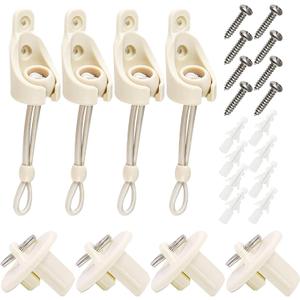 New Bungee kit + end Cap, Universal Replacement Installation Accessories for Indoor/Outdoor Sunshade and Roller Blinds (2 Set, Beige)