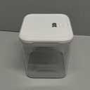 EMLTHORY Clear Medicine Lock Box with code, Small Food Snack Phone medication Lock Boxes for Personal Items Combination Electronics Organizer,Phone Jail,Gaming Device Lockable Boxes, White Lid + Clear Base