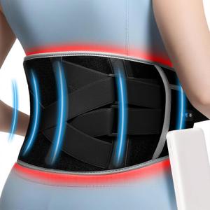Cordless Heating Pad for Back Pain Relief: 7000mAh Lower Back Massager with 6 Heat 6 Vibration, Portable Heating Pad for Cramps, Birthday Gifts for Women Men Mom Dad (Large)