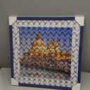 wyooxoo 20x20 Picture Frame Dark Blue Solid Wood Photo Frames Display Pictures 16x16 with Mat or 20x20 Without Mat Colorful Frame For Wall Mounting