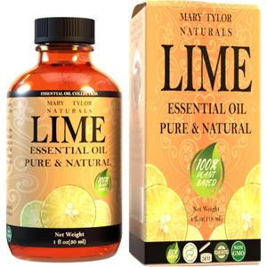 Lime Essential Oil (4 oz), Therapeutic Grade, 100% Pure and Natural, Perfect for Aromatherapy, Diffuser, DIY and Much More by Mary Tylor Naturals