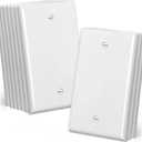 CML Mid-Size Blank Wall Plate Cover, 10 Pack No Device Electrical Outlet Receptacle Covers, 1-Gang Switch Plates, Midway Size 3.18 x 5, Impact Resistant, Gloss Finish, White