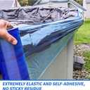 1312 Ft Winter Pool Cover Seal for Above Ground Pools, Winter Pool Cover Seal for Above, Windproof Stretchable Pool Cover Wrap Stretch Film Clear Cling for Keep Pool Clean