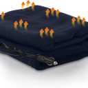Car Heated Blanket - 12-Volt Portable Blanket for Car, Truck, SUV, RV - Soft Flannel and Sherpa - Travel Size 59" x 43"