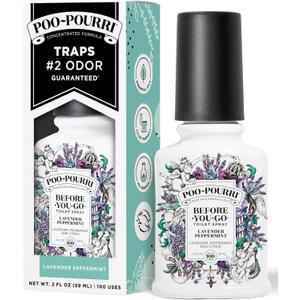 Poo-Pourri Before-You-Go Toilet Spray, Lavender Peppermint, 2 Fl Oz, Up to 100 Uses, Bathroom Odor Deodorizer, Plant-Based with Essential Oils for Home or Work, Travel Essentials, TSA Approved Size