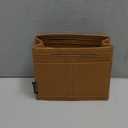 OPPOSHE Purse Organizer Insert for Longchamp Le Pliage, Premium Felt Long Champ Bag Handbag Women, Tote Organizer Insert with 6 Compartments (Small, Brown) (S-7.9*5.5*6.5in)