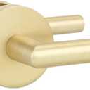 Goldenwarm Gold Closet Door Handles Interior, Brushed Brass Interior Passage Door Handles, Heavy Duty Zinc Alloy Brushed Gold Door Lever for Hall and Closet (1 Pack)