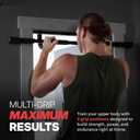 SPRI Pull Up Bar - 8-Grip and 12-Grip Door Frame Mounting Pull-Up Bar for Versatile Workouts - Rugged Steel Frame with Foam Handles - Supports 300 Pounds - Fits Door Frames Up to 32 in. Wide Black