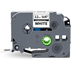 Labelwell 3-Pack TZe-231 Label Tape Compatible for Brother TZe 12mm 0.47 Inch Laminated White TZ-231 TZe231 1/2 Inch for Ptouch PT-D220 PT-D210 PT-H110 D410 D600 Label Maker, Black on White