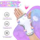 Knee Pads for Kids - ZOOBLISS Toddler Knee and Elbow Pads Set Wrist Guards for Skating Girls Aged 3-12, Kids Protective Gear for Roller Skates Skateboard Bike Scooter, Included Drawstring Bag(Rainbow)