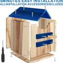 Screech Owl House, Large Handmade Wooden Owl Boxes for Outside with Mounting Screws, 10" x 10" x 14" Easy Assembly Required Nesting Box for Outdoors, Cozy House for Lovely Birds