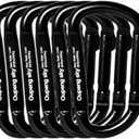 Carabiner Clip - Heavy Duty Carabiners 800lbs-13KN (2922 lbs) Carabeaner D Ring Shape,Key Chain Clip Hook,Keychain Clip,Multipurpose for Camping, Hiking,Backpacking or Other Outdoor Activities.