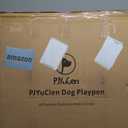 PJYuCien Dog Playpen Plus Storage Bag, 31.3" H 8 Panels Puppy Pen with Square Bottom & Top Cover, Heavy Duty Dog Fence for Camping