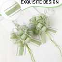 2 x Green 8 PCS Large Pull Bows,Bow for Gift Wrapping,6 inches, Wrapping Christmas, Party Birthday Gift Wedding, Valentine's Day Decorations for Boxes or Flowers
