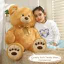 MorisMos 36in Giant Teddy Bear Stuffed Animal, Big Soft Teddy Bear Plush, Cuddly Large Bear Gift for Women, Girls, Boys Birthday, Christmas, Baby Shower