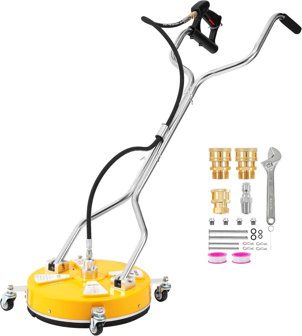 Tool Daily 16.5" Pressure Washer Surface Cleaner with Dual Handle, 4500 PSI
