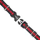 3 x Hyhug Reflective Martingale Dog Collar with Buckle: Escape-Proof, No Slip Heavy Duty Nylon, Colorfast Adjustable Pet Supplies for Small Breeds(Reflective Red, Extra Small)