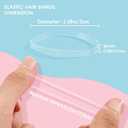 3 x 2500PCS Clear Elastic Hair Ties, Mini Hair Rubber Bands, Soft Hair Elastics for Women Girls, Hair Accessories for Hair Braids, 30MM in Length & 2MM in Width