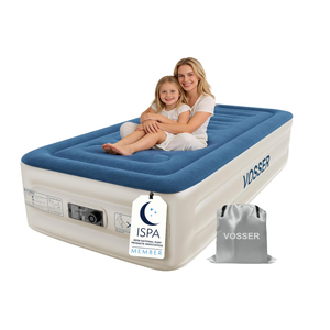 VOSSER Twin Air Mattress with Built in Pump,XL-Long Blow up Mattress,500lb
Patented I Beam Blow Up Mattress,40%Thicker PVC, Water/LeakProof,Flocked,2Min Inflate,NonSlip Silent,10Yr Support,Home Guests
