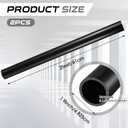 Landical 2 Pcs 1.5 Inch x 2 ft Black ABS Pipe DWV Drain Pipe Plastic Fittings for Drain Waste and Vent