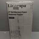 LINENSPA Memory Foam Mattress Topper - 2 Inch Gel Infused Memory Foam - Plush Feel - Cooling and Pressure Relieving - CertiPUR Certified - Dorm Room Essentials - Queen Size