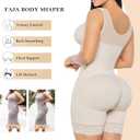 YIANNA Overbust Fajas Colombianas Shapewear for Women Tummy Control Body Shaper Girdles Post Surgery Compression Garment (Beige, XXL)