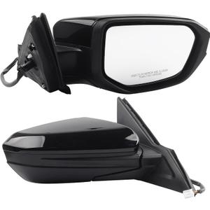 Dasbecan Right Passenger Side Door Mirror Compatible with Honda Civic 2016-2021 Power Glass Non-Heated Manual Folding Paint to Match Replaces 76208TBAC03ZA HO1321283 Black 3Pins (For US Built Models)