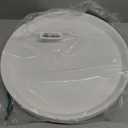 6 Packs Plastic Round Platter, 13.5-Inch Restaurant Food Serving Trays, White