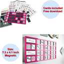 Customizable Checklist Board, Habit Tracker, and Chore Chart for Kids and Adults | Stay Organized with Daily Routines, Fitness, Self-Care, and Pet Care, For Fridge & Hang On Wall (Purple)