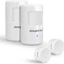 Plug-in Wireless Motion Activated Light Control, No Wiring, Adjustable Detection Range, Always-on Timer and Light Sensor, Motion Detector and Plug Set, 2 Pack