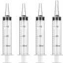 Frienda Large Plastic Syringe 4 Pack Measuring Syringe Tools Dispensing Multiple Uses (30 ml)