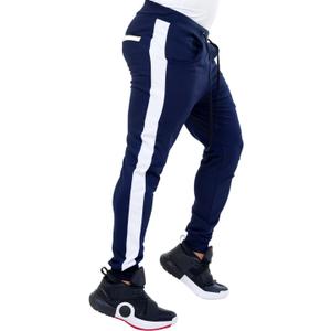 Men's Athletic Sweatpants Workout Tapered Joggers Running Gym Pants with Pockets (Medium, Navy)