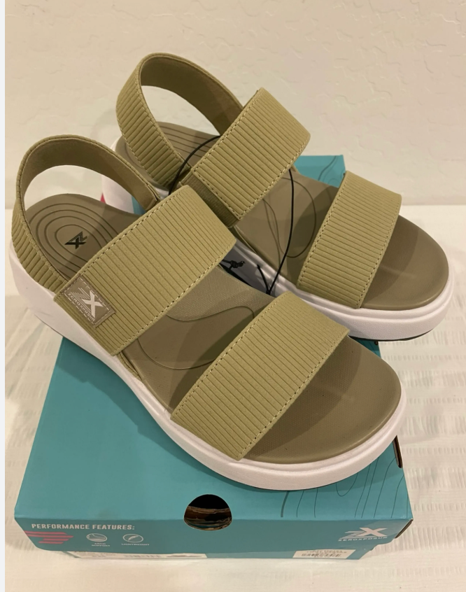 ZEROXPOSUR, JULIANNA SANDAL, TWILL CANVAS, WOMENS SIZE 8.5