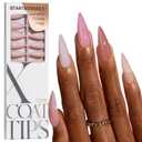 BTArtboxnails XCOATTIPS Bare 5-Shades Nude Press on Nails - 4-Week Wear Long Stiletto Press on Nails, Easy to Apply, Soak Off, Salon Quality Value at Home, 16 Sizes - 160 Fake Nails