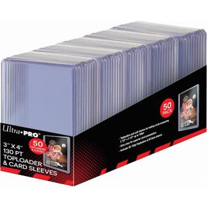 Ultra Pro 3" X 4" Super Thick 130 pt Toploader with Thick Card Sleeves (50 ct.)