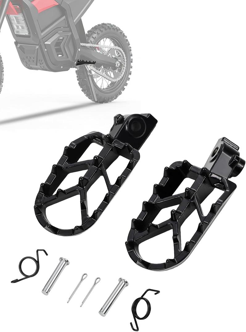 Foot Pegs for Yozma IN10 and Pro,Aluminum Motorcycle Footpegs Pedals Rests for Electric Dirt Bike Ebike Yozma IN 10 and Pro-Black