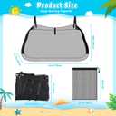 Pool Storage Bag,Adjustable Pool Toys Organizer Hanging Mesh with 2 Extra Mesh for Floats,Inflatable Toys, Pool Accessories-Heavy Duty Reinforced Attaches to Pool Side and Fence62"Lx15.7"Wx40"H)
