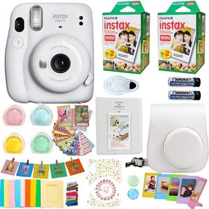 Fujifilm Instax Mini 11 Camera + Fuji Instant Instax Film (40 Sheets) & Includes Case + Assorted Frames + Photo Album + 4 Color Filters and More Bundle (Ice White) Fujifilm Instax Mini 11 Camera + Fuji Instant Instax Film (40 Sheets) & Includes Case + Assorted Frames + Photo Album + 4 Color Filters and More Bundle (Ice White)