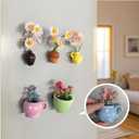 Mini Ceramic Vase Fridge Magnets, Cute Vase Refrigerator Magnets, Tiny 3D Plant Ceramic for Refrigerator, Cute DIY Plants Decor Accessories, Fridge Kitchen Office Decoration